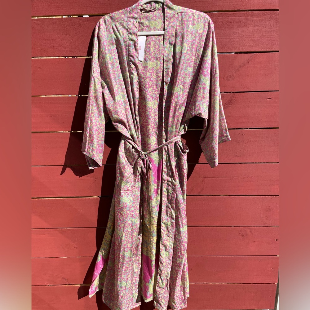 Vintage Sari Kimono Robe